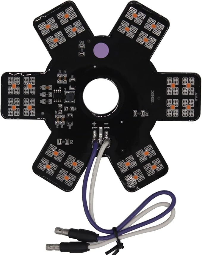 Air Cleaner LED Light 5" Truck Decorative Hex Style Air Filter Lamp for Peterbilt, Kenworth, Trailers, RVs', Campers Support IP67 12-24V Sold Individually (Purple)