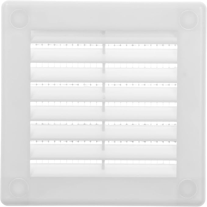 Vent Systems 3" x 3" Inch (Opening Dimensions) - Pack of 10 - Plastic White Soffit Vent Cover - Flat Square Air Vent Grille - Air Vent Deflector - HVAC 4" x 4" Inch (Overall Dimensions)