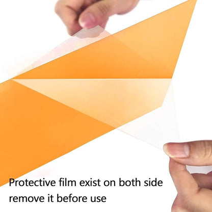 Sakolla 10Pcs Colored Lighting Gel Filters, Correction Gel Light Filter, Transparent Color Overlays Film Plastic Sheets 8.6 x 11 Inch (Halloween Orange)