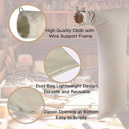 Table Saw Dust Collector Bag (Fits 10" Table Saws with 2.5" Dust Port) Compatible with Table Saws Belt Sander with 2.5 In Dust Port