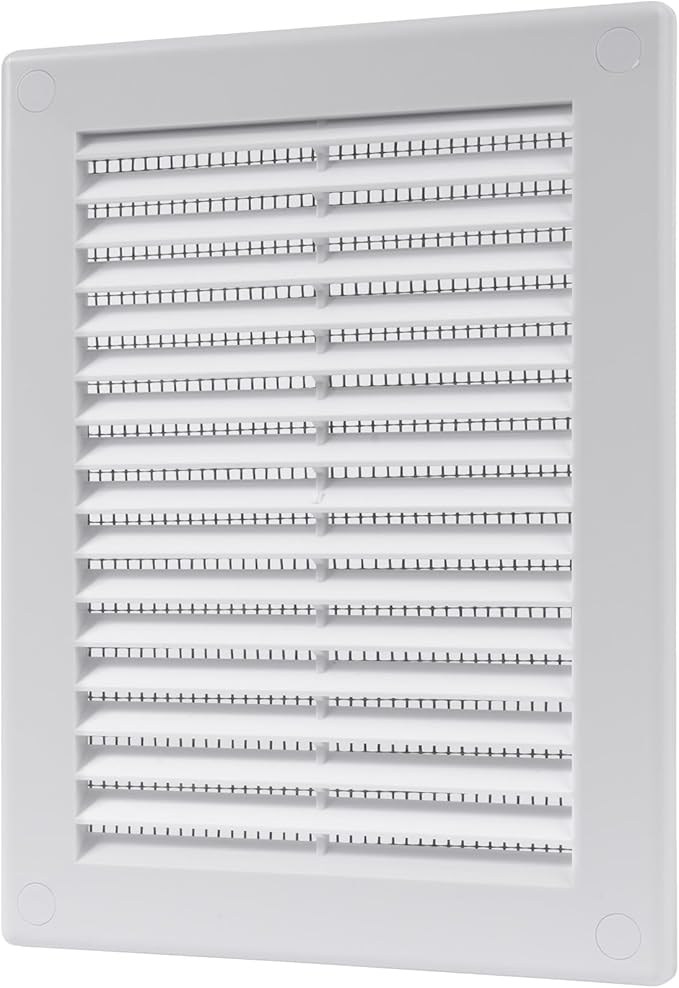 Vent Systems 4.5" x 6" Inch (Opening Dimensions) - Pack of 2 - Plastic White Soffit Vent Cover - Flat Rectangular Air Vent Grille - Air Vent Deflector - HVAC 6" x 8" Inch (Overall Dimensions)