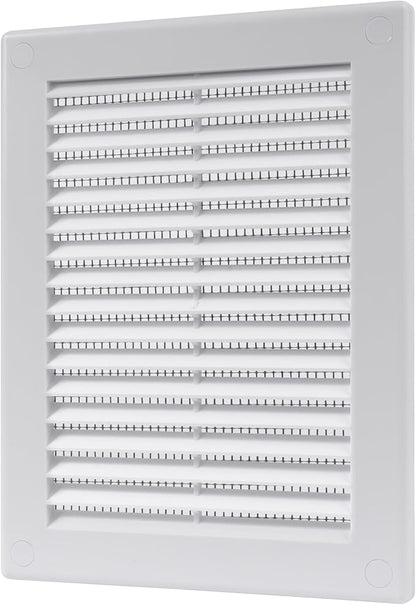 Vent Systems 4.5" x 6" Inch (Opening Dimensions) - Pack of 2 - Plastic White Soffit Vent Cover - Flat Rectangular Air Vent Grille - Air Vent Deflector - HVAC 6" x 8" Inch (Overall Dimensions)