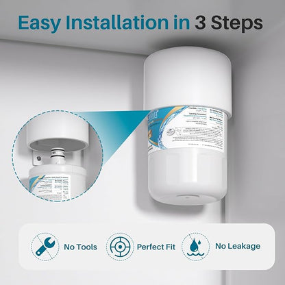 ICEPURE Alkaline 5231JA2002A Refrigerator Water Filter Replacement for LG LT500P, ADQ72910901, GEN11042FR-08, Kenmore 9890, ADQ72910907, LFX25973S, LFX25974ST, 46-9890, LSC27925ST, Enhances PH, 3Pack