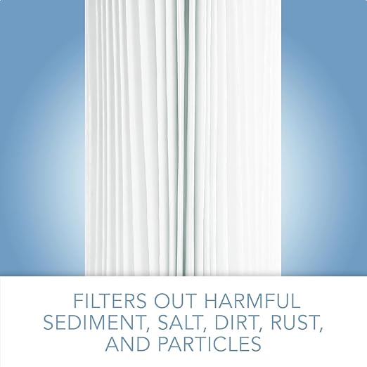 CFS – 10" x 4.5" 30 Micron Compatible Water Filters for HDX HDX4PF4 Pleated High Flow Whole House Filter, Reduces Sediment, 3-Pack