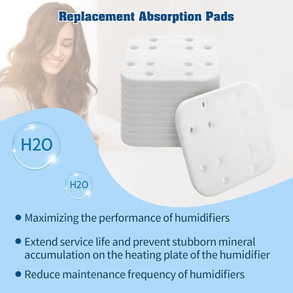 36-Pack Mineral Absorption Pads Compatible with LEVOIT Humidifier Replacement Filter Compatible with LV600S,LV600HH,OasisMist450S