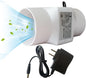 3Inch Inline Duct Fan 10W Air Extractor Booster 12V Air Diffuser Circulation Blower 53 Cfm Intake Ventilation Fan for Ducting, Vents, Grow Tents (Color : NO Adjustable Speed)
