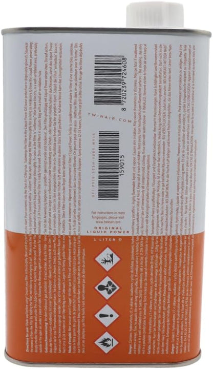 Liquid Power Air Filter Oil (1 Liter) - High Performance Blue Formula for Superior Dust Trapping, Waterproof Protection on Foam Filters for Motocross, Dirt Bikes, ATVs, & Powersports Engines