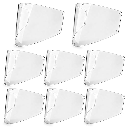 8 Pcs Face Shield Replacement Window Compatible with Jackson Safety Premium Face Shield Mask, Protective Lens for Grinding and Welding, Durable and Scratch-Resistant, Clear Tint, Uncoated