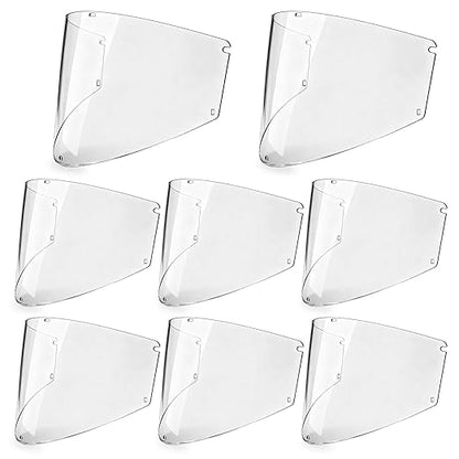 8 Pcs Face Shield Replacement Window Compatible with Jackson Safety Premium Face Shield Mask, Protective Lens for Grinding and Welding, Durable and Scratch-Resistant, Clear Tint, Uncoated