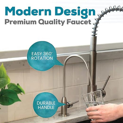 AquaTru Under Sink Alkaline RO Water Purifier | Certified 4-Stage Ultra Reverse Osmosis Removes 84 Contaminants Including Forever Chemicals, Lead & Fluoride | Adds Minerals | High-Capacity with Faucet