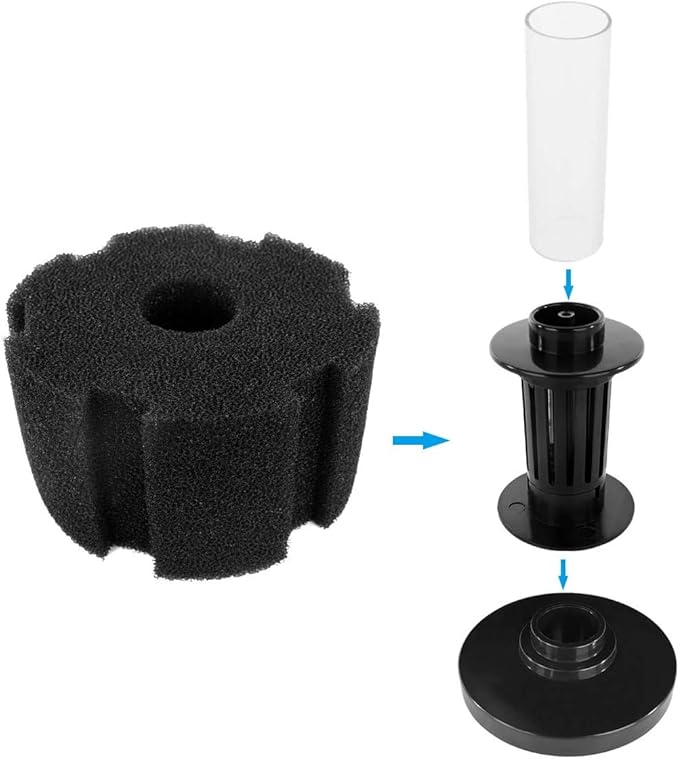 XY-280 Bio Fish Aquarium Medium Cylinder Soft Sponge Water Filter, Black