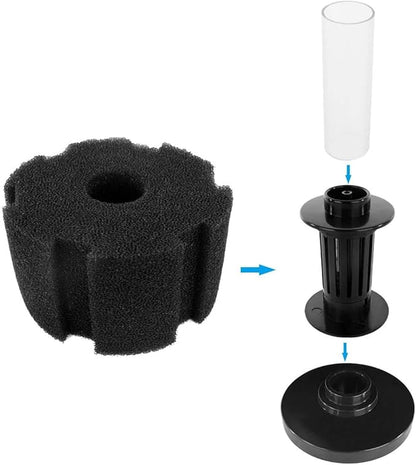 XY-280 Bio Fish Aquarium Medium Cylinder Soft Sponge Water Filter, Black