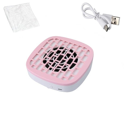 Mini Nail Dust Collector & Extractor Fan - Low Noise Portable Vacuum for Nail Drilling and Polishing, Compact Design with Magnetic Filter Cover for Home Salon (PINK)