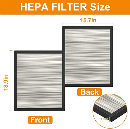 3-Stage Filtration Replacement Filters for M-T Air Scrubber, MERV-10 Pre-Filter, HEPA Filter & Carbon Filter Set (3 Pack) For Clean Air & Odor Control