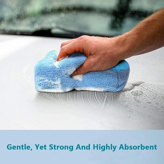 Microfiber Applicator Pads, 8 Pcs Soft Foam Core Detailing Pads for Wax, Sealant, Dressing, Interior & Exterior Car Care