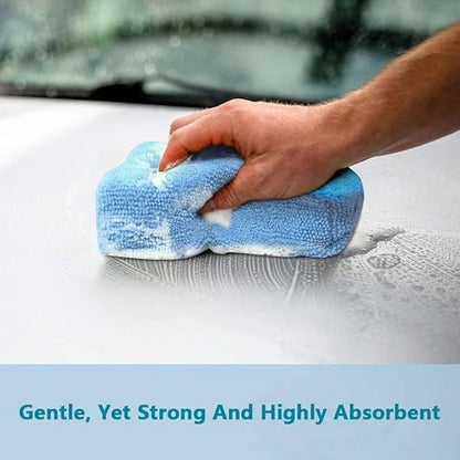 Microfiber Applicator Pads, 8 Pcs Soft Foam Core Detailing Pads for Wax, Sealant, Dressing, Interior & Exterior Car Care