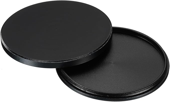 PATIKIL 55mm Lens Cap, Camera Lens Cap Cover Universal Front Metal Lens Filter Stacks Cap Protective Case for 55mm Camera Circular Polarizing Fader ND Filter, Black