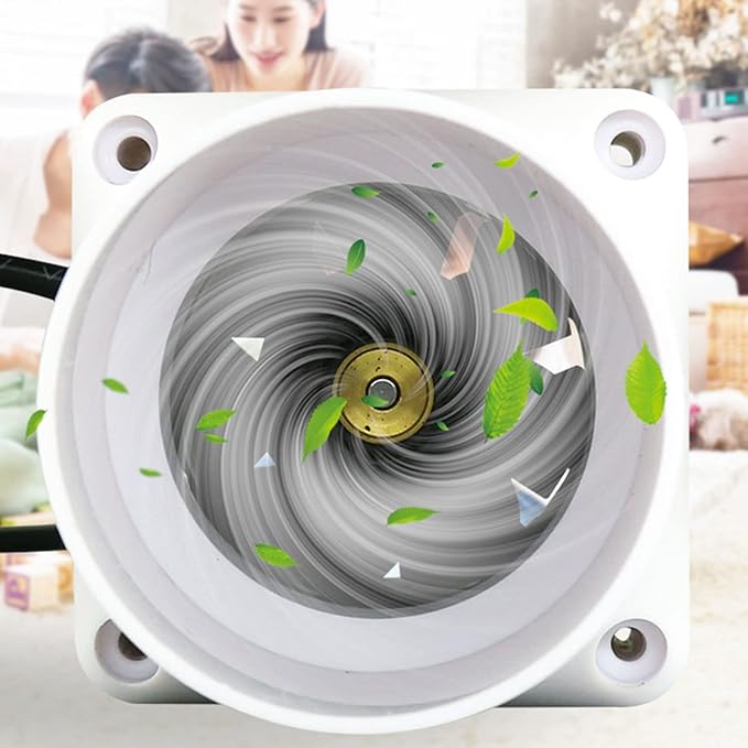 Inline Extractor Duct Fan with Speed Controller 3 inch/75mm Air Diffuser Booster 10W 12V Air Circulation Blower for Greenhouse Attic Wardrobe