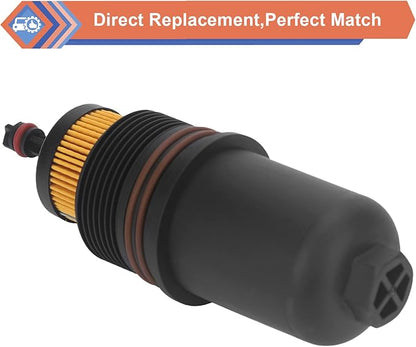 ZONFANT Oil Filter Cap Cover Compatible With Ford Lincoln Vehicle Fusion F150 Bronco Edge Explorer 2015-2021, Aviator Continental MKX MKZ 2016-2022, Replace#FT4Z6A832C FT4Z-6A832-C