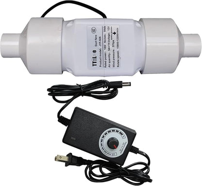 18W 12V Duct Extractor Fan 2” 50mm with 20mm PVC Pipe Interface 32 CFM Air Circulation Vent Blower for Heating Cooling Greenhouse (Color : Adjustable Speed, Size : 50mm/20mm)
