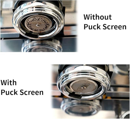 watchget 58.35mm Espresso Puck Screen, Lower Shower Screen 1mm Thickness 150μm Metal Reusable 316 Stainless Steel Fine Coffee Filter Mesh for Espresso Protafilter Basket 58mm