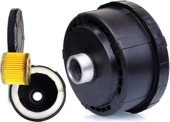 1"BSP 33mm Air Compressor Silencer Filter, Metal Intake Filter Sound Muffler for Air Compressor