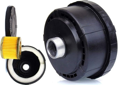 1"BSP 33mm Air Compressor Silencer Filter, Metal Intake Filter Sound Muffler for Air Compressor