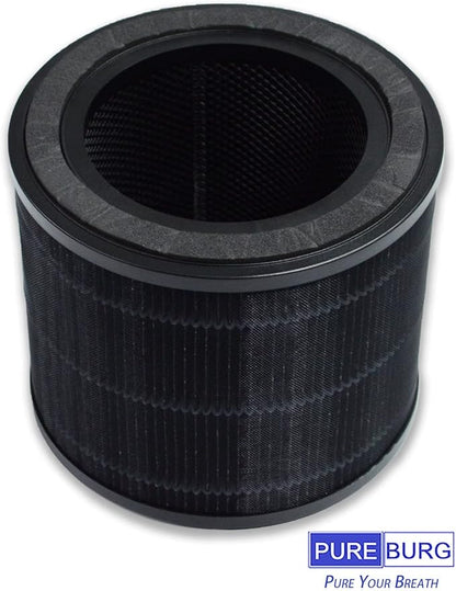 PUREBURG Replacement Filter Compatible with AirExpect & AirExtend Air Purifiers JL-AP-TB01,2-Pack H13 HEPA 3-Stage Filtration Activated Carbon 2-in-1