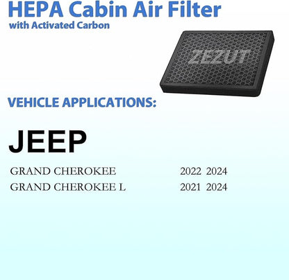 Cabin Air Filter CF12935, Compatible with Jeep Grand Cherokee (2022-2024) and Grand Cherokee L (2021-2024), Not for 2021 Grand Cherokee or 2022 Grand Cherokee WK