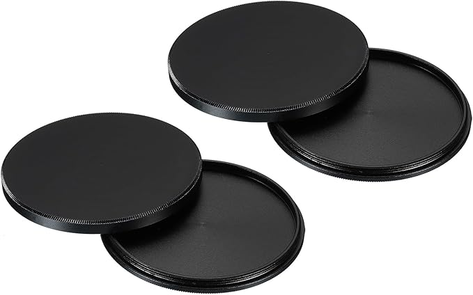 PATIKIL 58mm Lens Cap, 2 Pack Camera Lens Cap Cover Universal Front Metal Lens Filter Stacks Cap Protective Case for 58mm Camera Circular Polarizing Fader ND Filter, Black