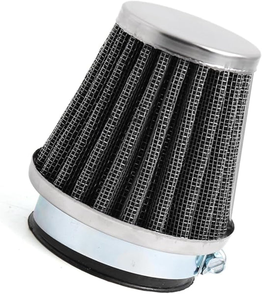 Motoforti Black Universal Tapered 50mm Motorcycle Intake Filter Cafe Racer Long-Lasting