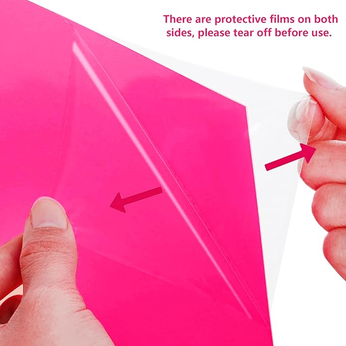 Lystaii 9pcs Gel Light Filter Color Correction Colored Overlays Transparent Color Film Lighting Gel Filter Plastic Sheets Correction 11.7 by 8.3 Inches for Film Video, Photo, Stage (Rose Red)