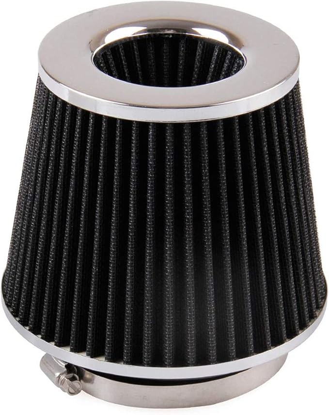 RYANSTAR Universal Clamp-on Air Intake Filter,3 In /3.5 In /4 In Three different Sizes, Round Tapered High Performance, Washable, Replacement Air Filter, For cars and motorcycles (black)