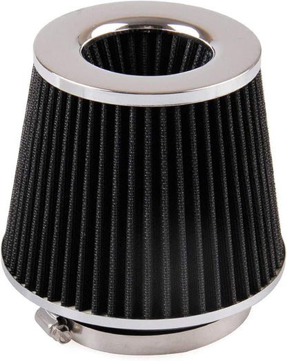 RYANSTAR Universal Clamp-on Air Intake Filter,3 In /3.5 In /4 In Three different Sizes, Round Tapered High Performance, Washable, Replacement Air Filter, For cars and motorcycles (black)