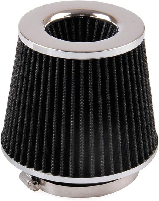 RYANSTAR Universal Clamp-on Air Intake Filter,3 In /3.5 In /4 In Three different Sizes, Round Tapered High Performance, Washable, Replacement Air Filter, For cars and motorcycles (black)