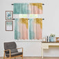 Kitchen Window Curtains Valance and Tier Set, Abstract Desert Mountains Rod Pocket Tier Curtain Valance Set, Modern Minimalist Art Light Filtering Cafe Curtains for Bedroom Living Room