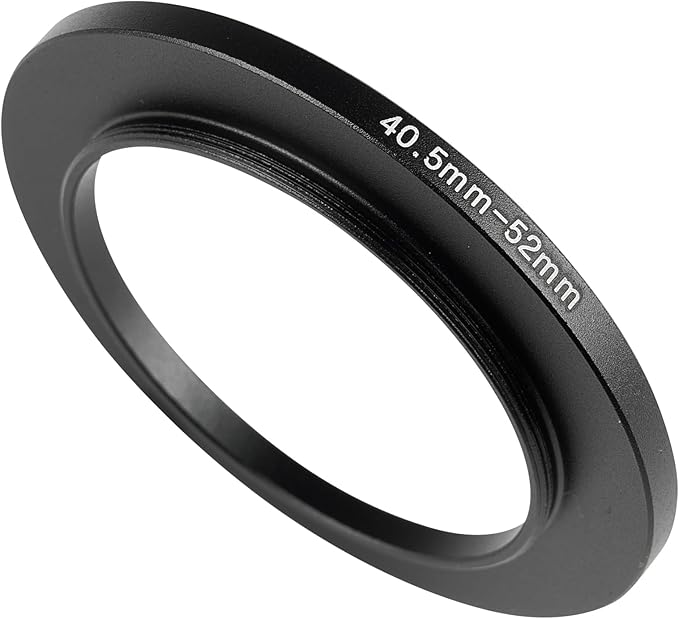 40.5-52mm Metal Step-Up Ring Adapter Compatible with Mirrorless Cameras DSLR Lens, UV CPL ND Filter Thread Converter, Black