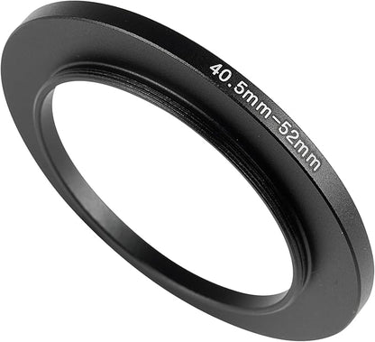 40.5-52mm Metal Step-Up Ring Adapter Compatible with Mirrorless Cameras DSLR Lens, UV CPL ND Filter Thread Converter, Black