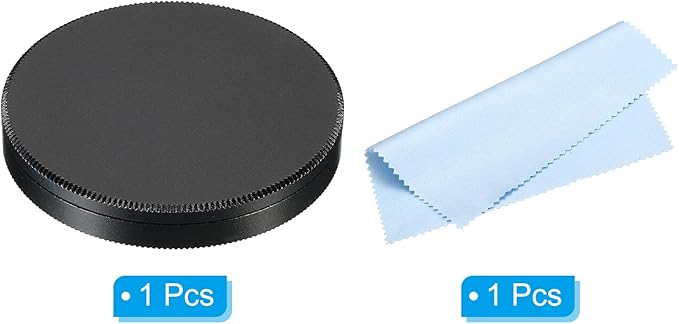 PATIKIL 49mm Lens Cap, Camera Lens Cap Cover Universal Lens Filter Stack Cap Front Metal Protective Case Cover with Cleaning Cloth for Photography Camera Filter