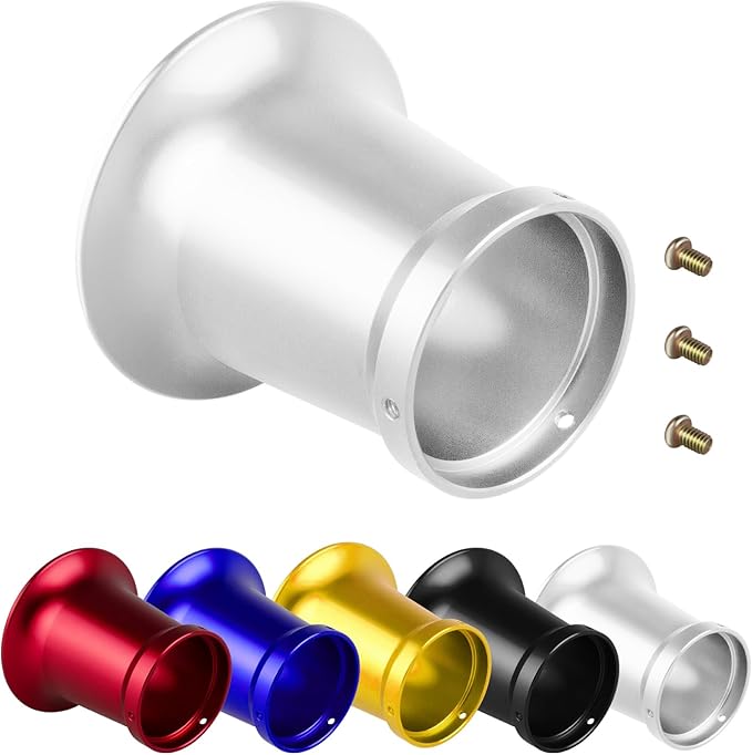 50mm Carburetor Air Filter Trumpet Velocity Stack Funnel CNC Alloy Parts Fit for PE VM 21mm,24mm,26mm,28mm,30mm, for Honda Yamaha Kawasaki ATV Dirt Bike Carb Intake Wind Horn Cup. (silver)