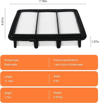 Engine Air Filter 17220-6A0-A00 Compatible with Honda Accord 2018 2019 2020 2021 2022 1.5L