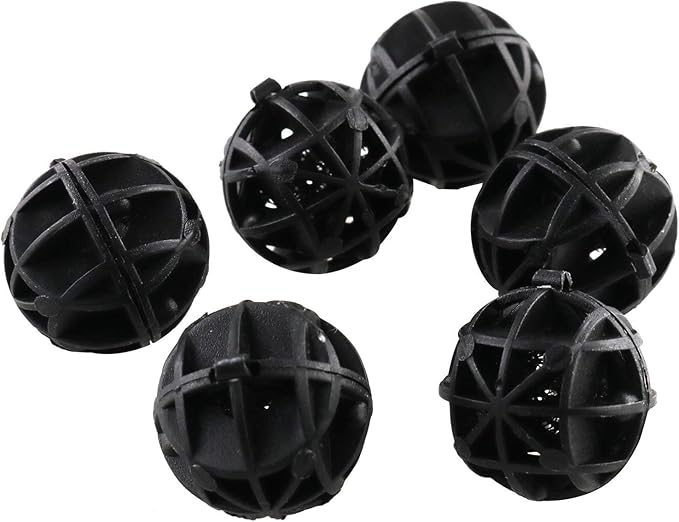 100pcs Bio Balls Filter Media with Sponge Aquarium Filter Media Tank Bio Balls, for Fish Tank, Aquarium, Pond Filter Media