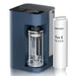 [Smart] Reverse Osmosis Water Filter Countertop,Ph+ & 6-Stage RO Water Filtration System-Alkaline Remineralization,4:1 Pure to Drain,40oz Auto-Fill & Stop Glass Carefe,No Installation Required(Blue)