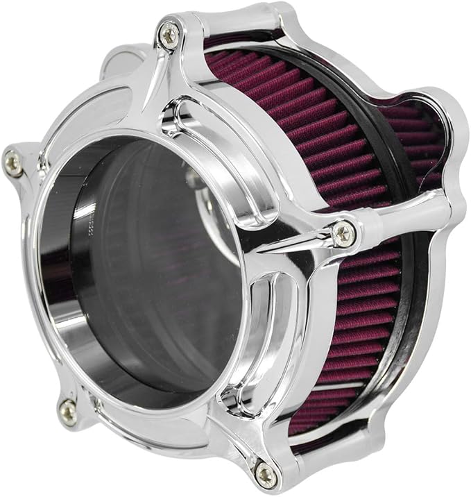 HDBUBALUS Motorcycle Air Filter Cleaner Intake Filter System Kit (B-For Touring 00-07/ Dyna 00-17,Softail 00-15)