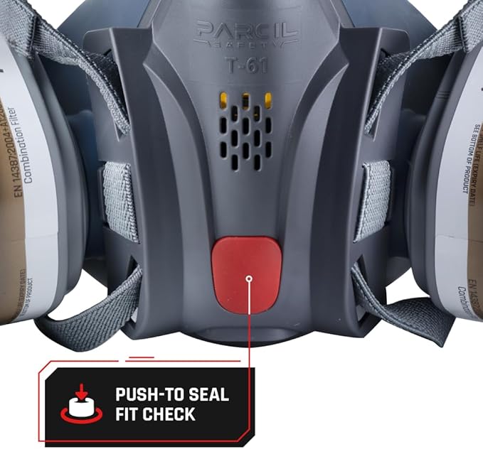 Parcil Distribution Full Face Respirator Mask with Filters – Durable Full Face Respirator Mask, Bayonet Filter Compatible