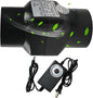 2 Inch Inline Duct Fan 12V 22 Cfm Ventilation Fan Variable Speed HVAC Blower for Grow Tent, Hydroponics Air Diffuser Black 6w (Color : Adjustable Speed)