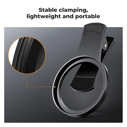 K&F CONCEPT 67mm Clip-on CPL Phone Camera Lens Filter Kit, Circular Polarizer Polarizing Filter Compatible with iPhone 16 15 14 13 12 11