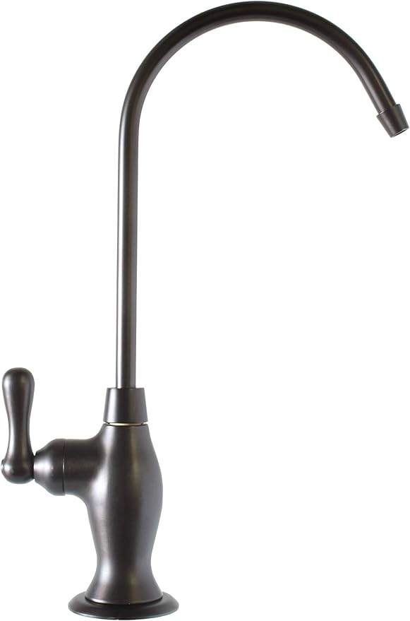 Metpure Non-airgap NSF Certified RO Faucet Reverse Osmosis Drinking Water Filtration System Water Dispenser Spout (Dark Oil Rubbed Bronze). Vase Style with Faucet Wrench.