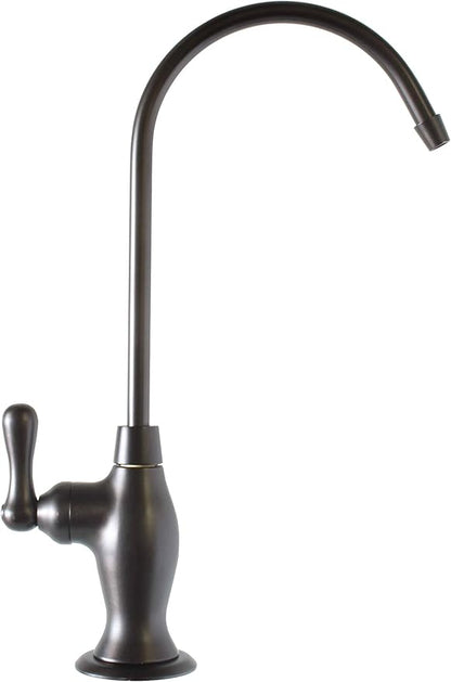 Metpure Non-airgap NSF Certified RO Faucet Reverse Osmosis Drinking Water Filtration System Water Dispenser Spout (Dark Oil Rubbed Bronze). Vase Style with Faucet Wrench.