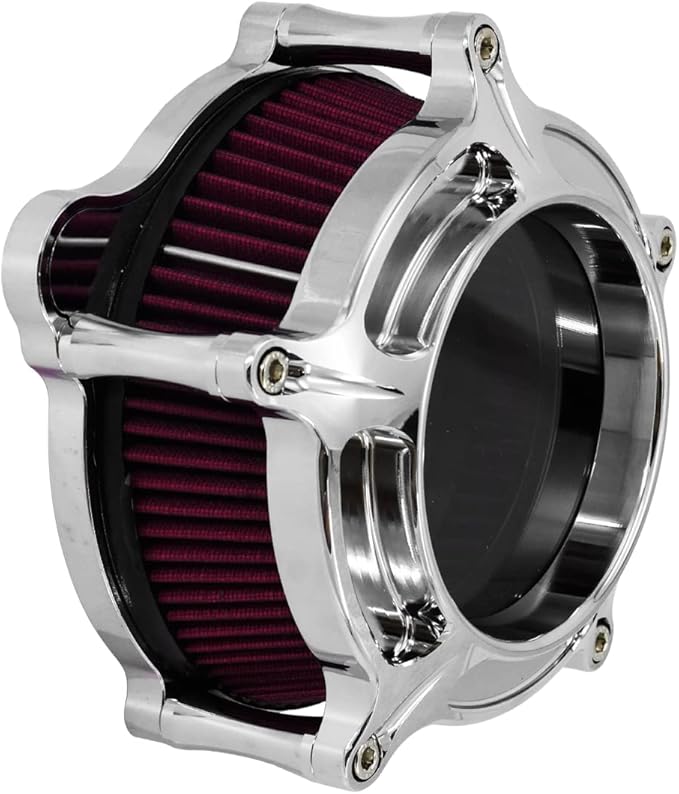 HDBUBALUS Motorcycle Air Filter Cleaner Intake Filter System Kit (C-For Touring Trike 08-16, Softail 16-17,Dyna 17)